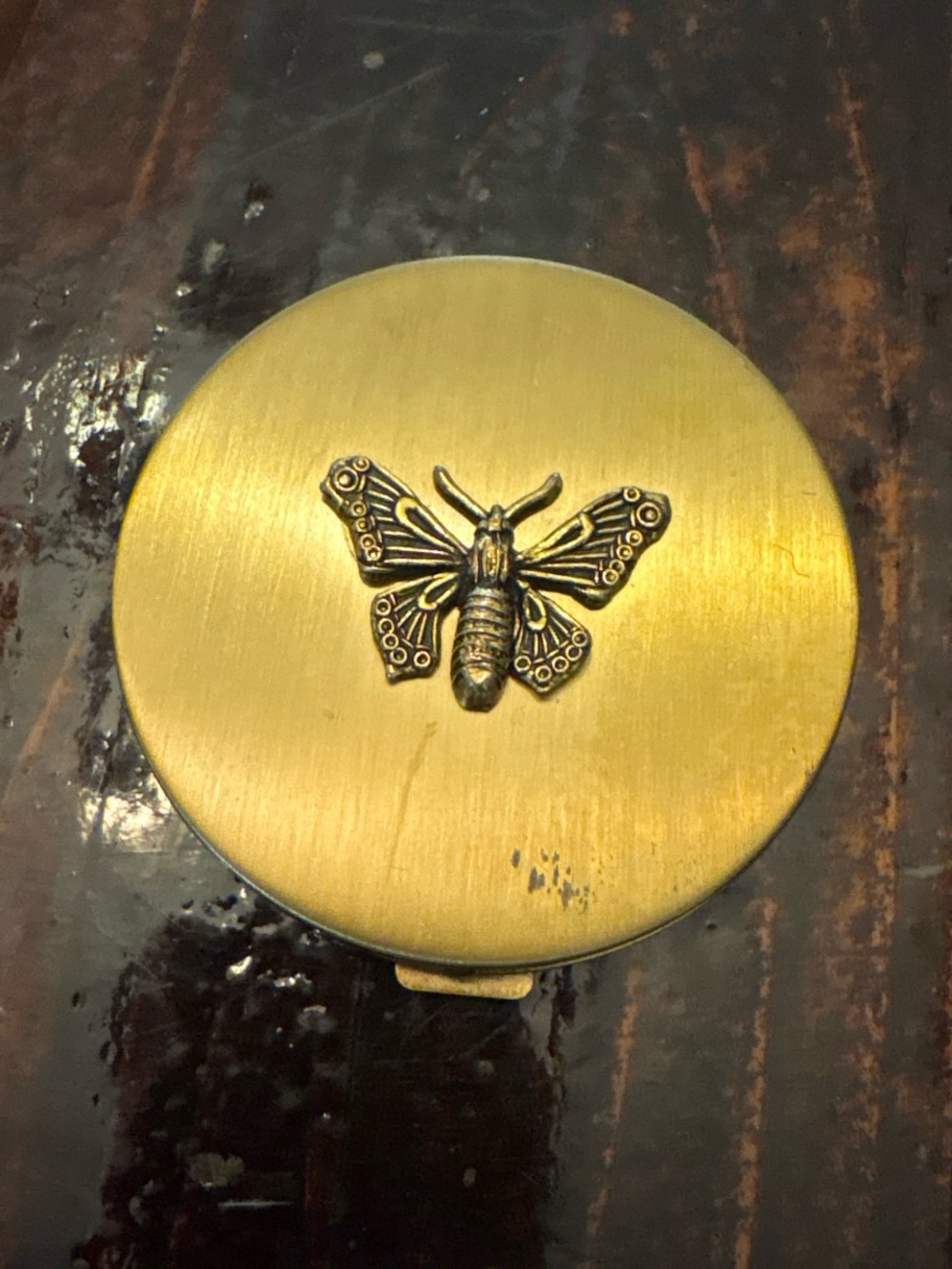 Vintage Butterfly Compact Mirror